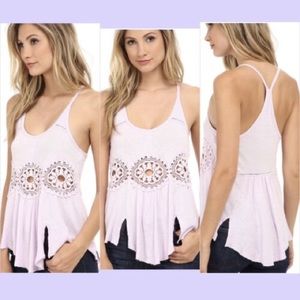 Free People Sun Dial tank when cutouts, size S